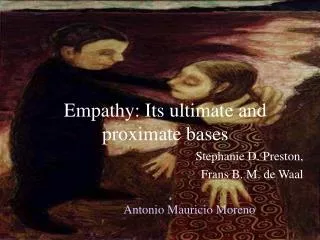 empathy its ultimate and proximate bases
