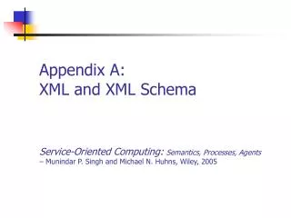Appendix A: XML and XML Schema