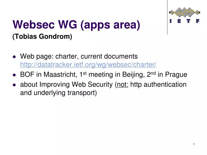 websec wg apps area