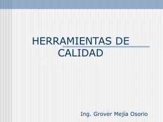 herramientas de calidad