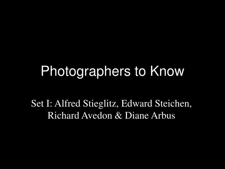 photographers to know