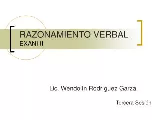 razonamiento verbal exani ii