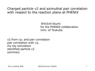 Charged particle v2 and azimuthal pair correlation with respect to the reaction plane at PHENIX