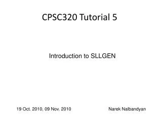CPSC320 Tutorial 5