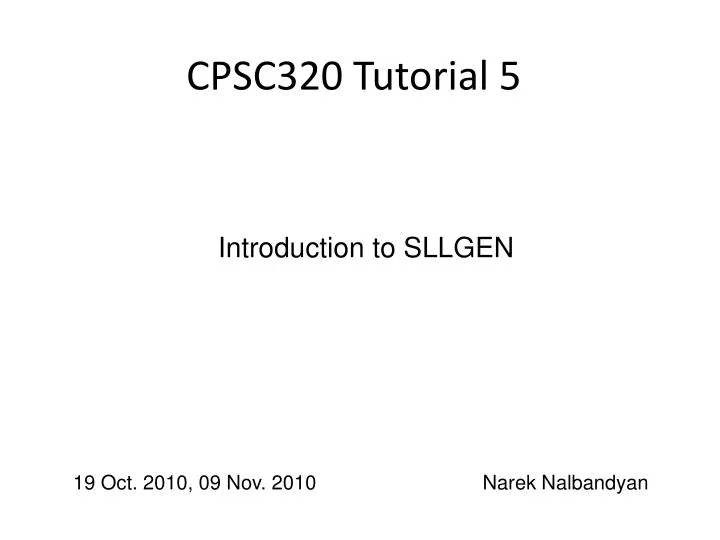 cpsc320 tutorial 5