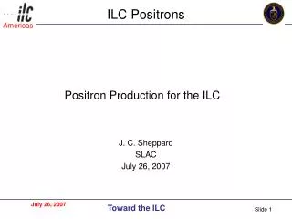 ILC Positrons