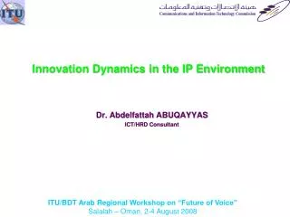 Innovation Dynamics in the IP Environment