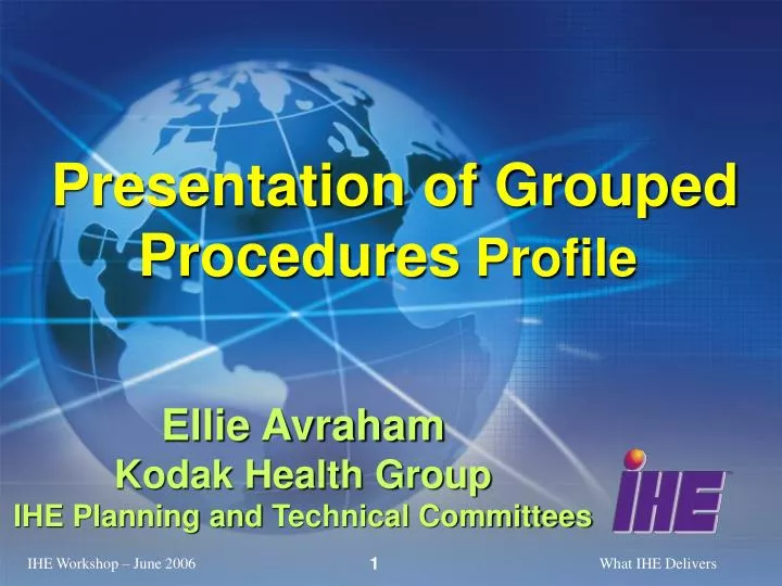 presentation of grouped procedures profile