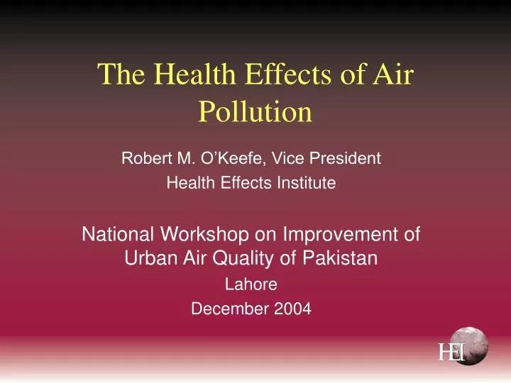 the health effects of air pollution
