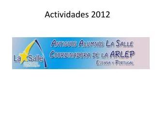actividades 2012