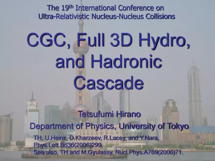 cgc full 3d hydro and hadronic cascade