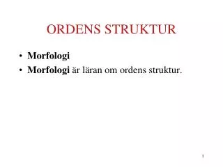 ordens struktur