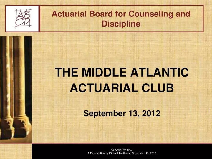 actuarial board for counseling and discipline