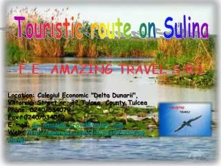 Touristic route on Sulina