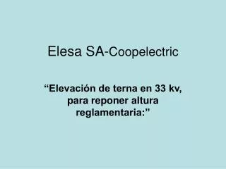 elesa sa coopelectric