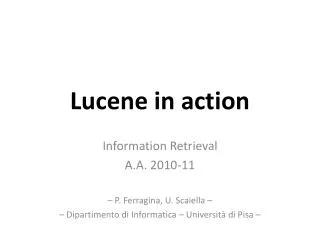 Lucene in action