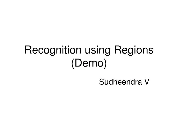 recognition using regions demo