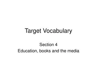 Target Vocabulary