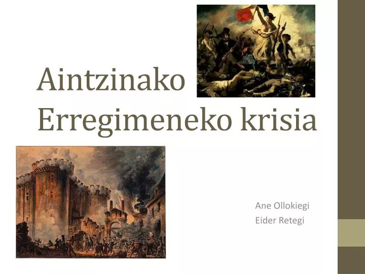 aintzinako erregimeneko krisia