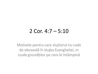 2 cor 4 7 5 10
