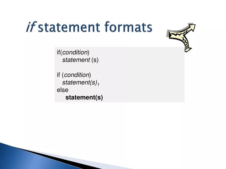 if statement formats