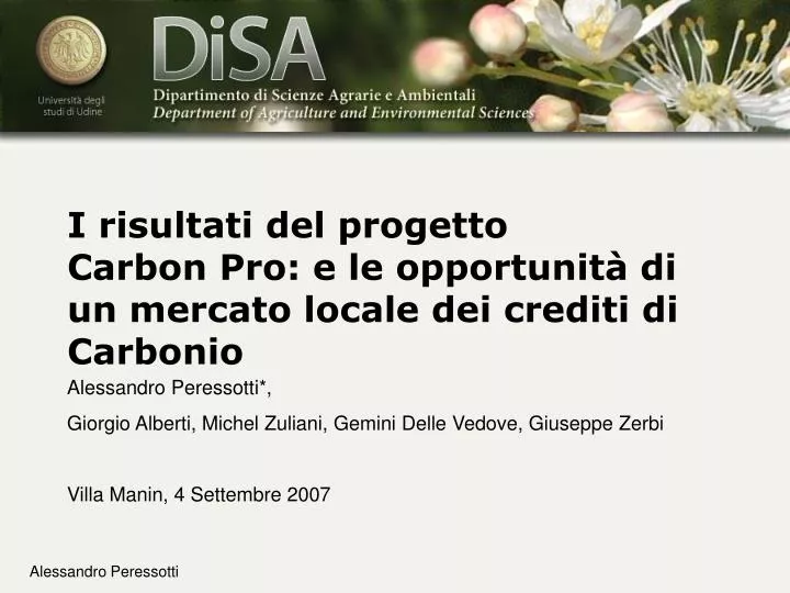 i risultati del progetto carbon pro e le opportunit di un mercato locale dei crediti di carbonio