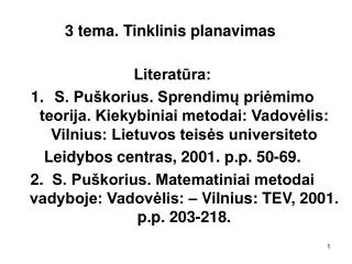 3 tema tinklinis planavimas