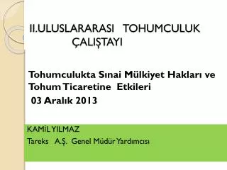 ii uluslararasi tohumculuk ali tayi