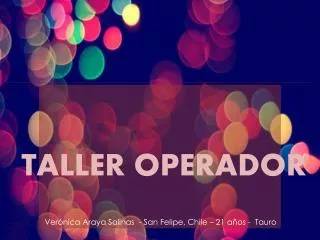 taller operador