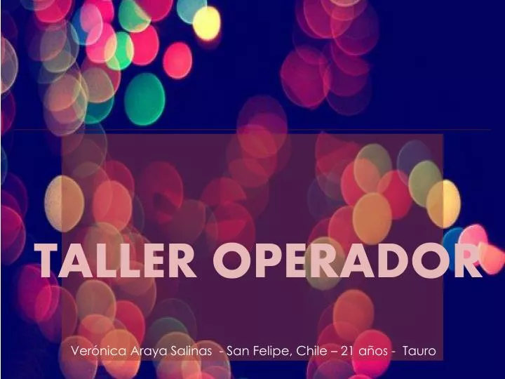 taller operador