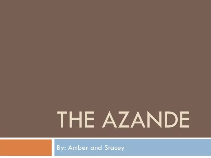 the azande