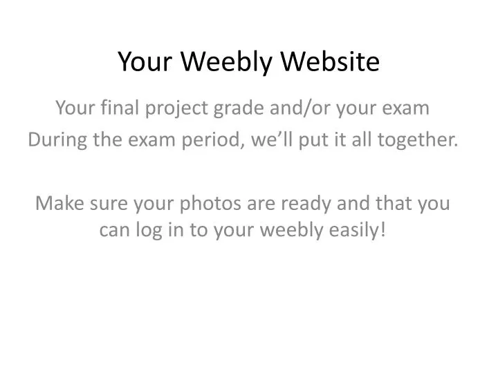 your weebly website