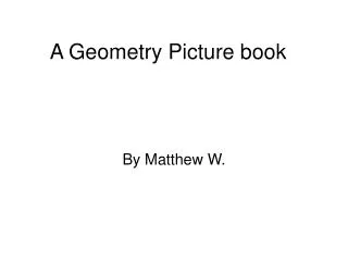 A Geometry Picture book