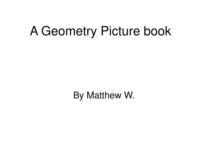 a geometry picture book