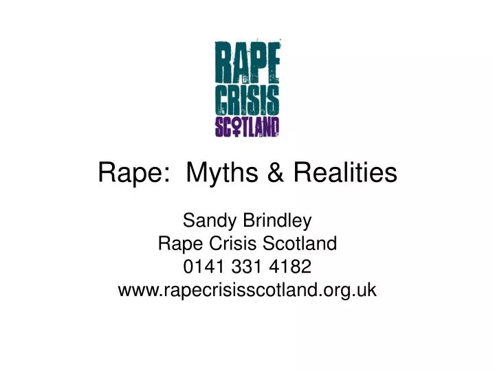 rape myths realities