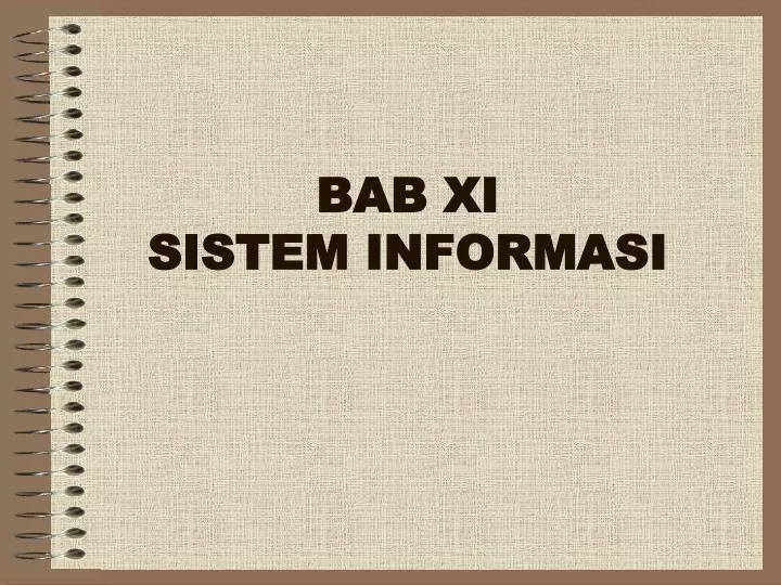 bab xi sistem informasi