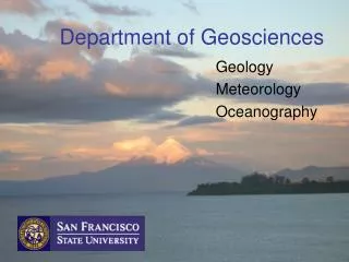 Department of Geosciences