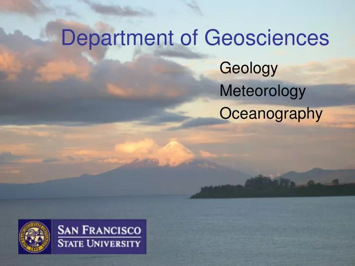 department of geosciences