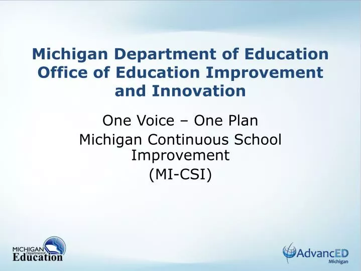 michigan department of education office of education improvement and innovation