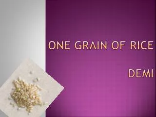 One grain of rice Demi