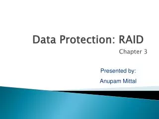 Data Protection: RAID