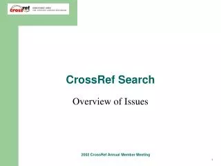 CrossRef Search