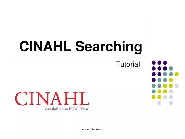 cinahl searching