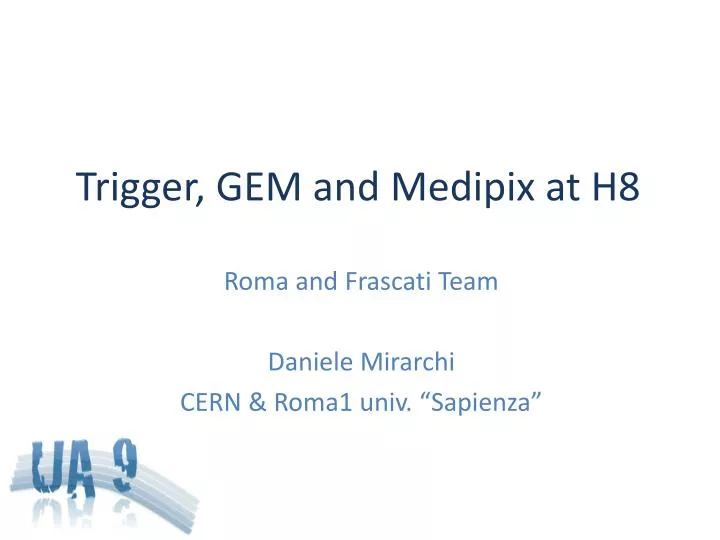 trigger gem and medipix at h8