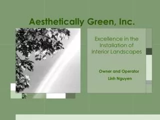 Aesthetically Green, Inc.