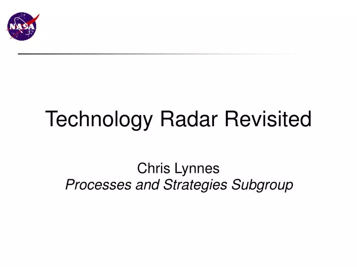 technology radar revisited