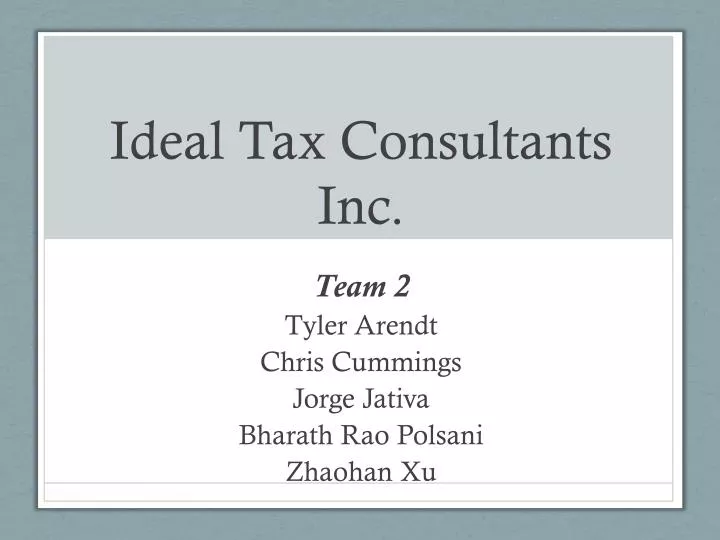 ideal tax consultants inc