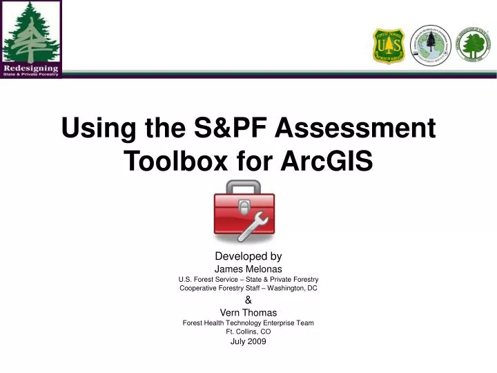 using the s pf assessment toolbox for arcgis