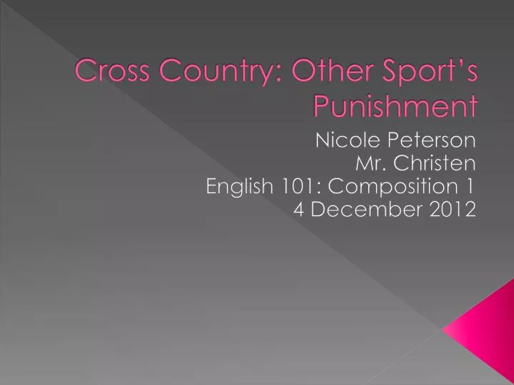 cross country other sport s punishment