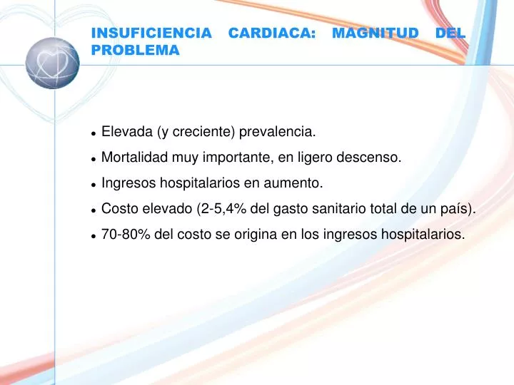 insuficiencia cardiaca magnitud del problema